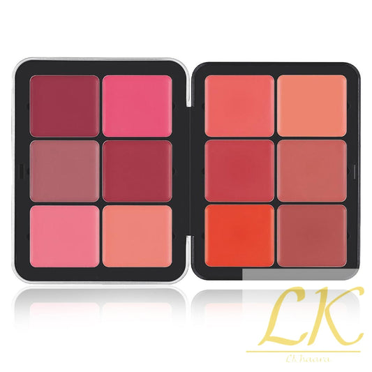 12-Color Blusher Palette – Matte, Shimmer & High-Gloss Multi-Finish Blush