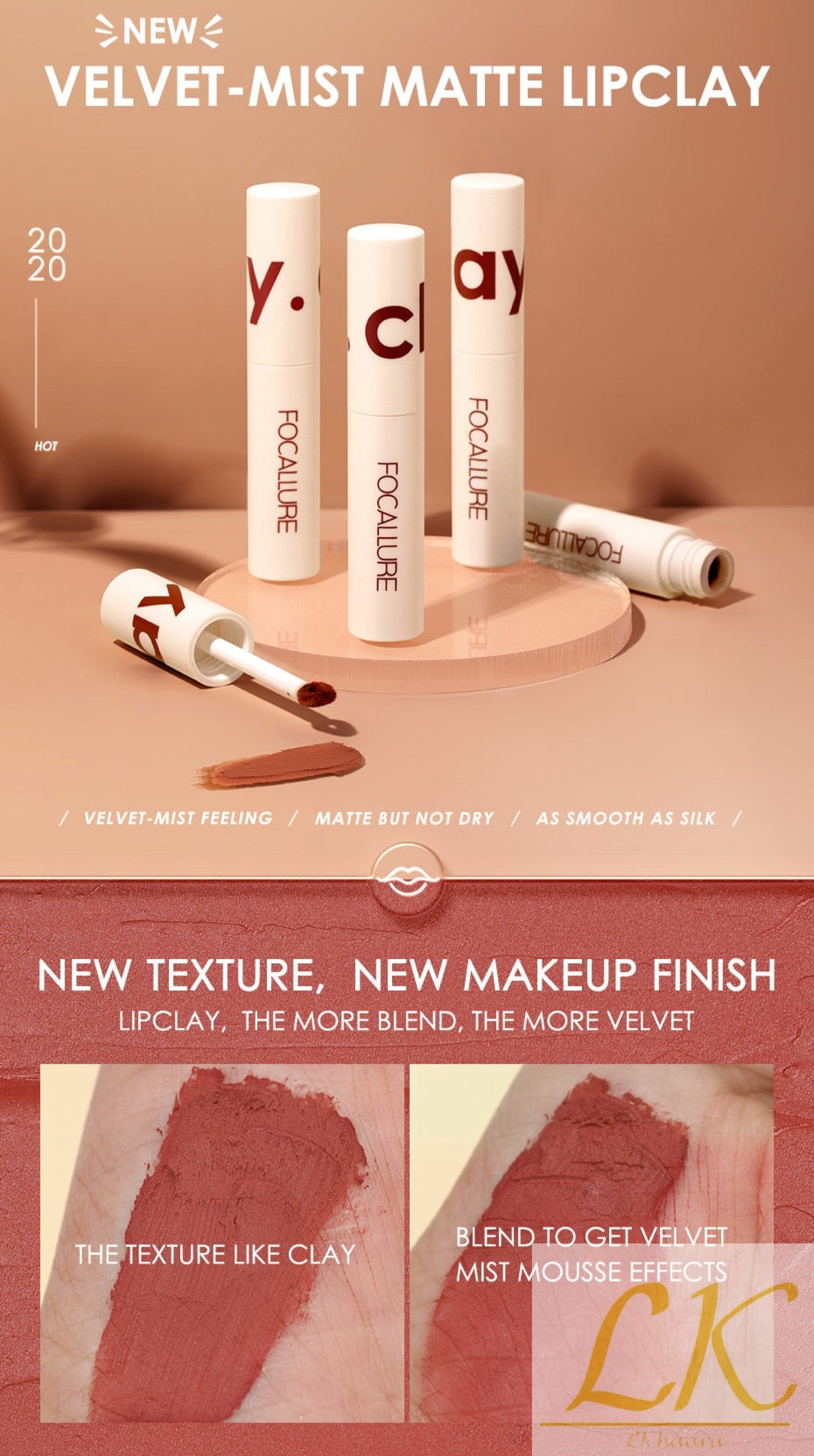 Air Matte Mud Velvet Lip Glaze – Waterproof, Non-Fading & Soft Matte Perfection