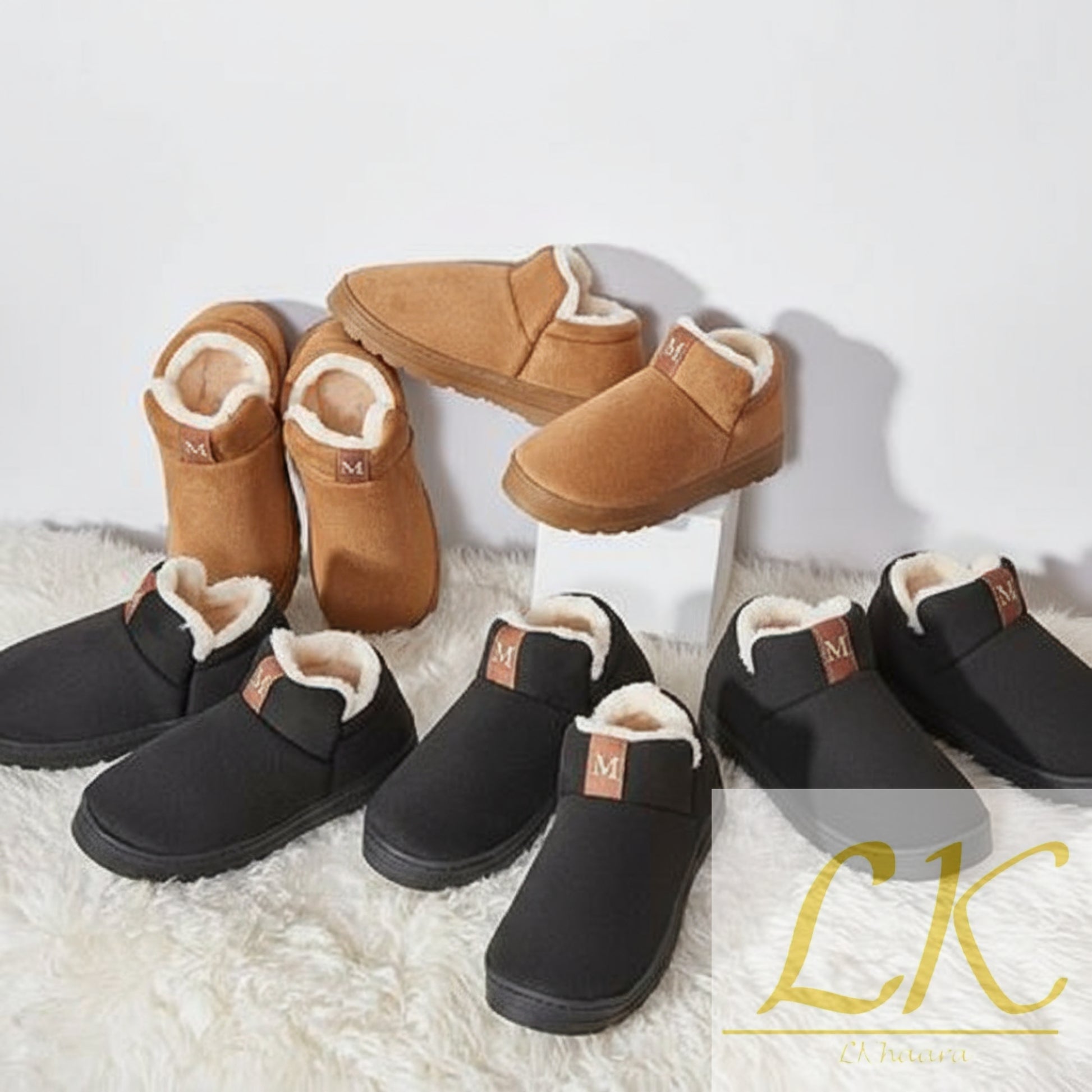 Furry Winter Home Slippers – Cozy Plush Slides for Everyone