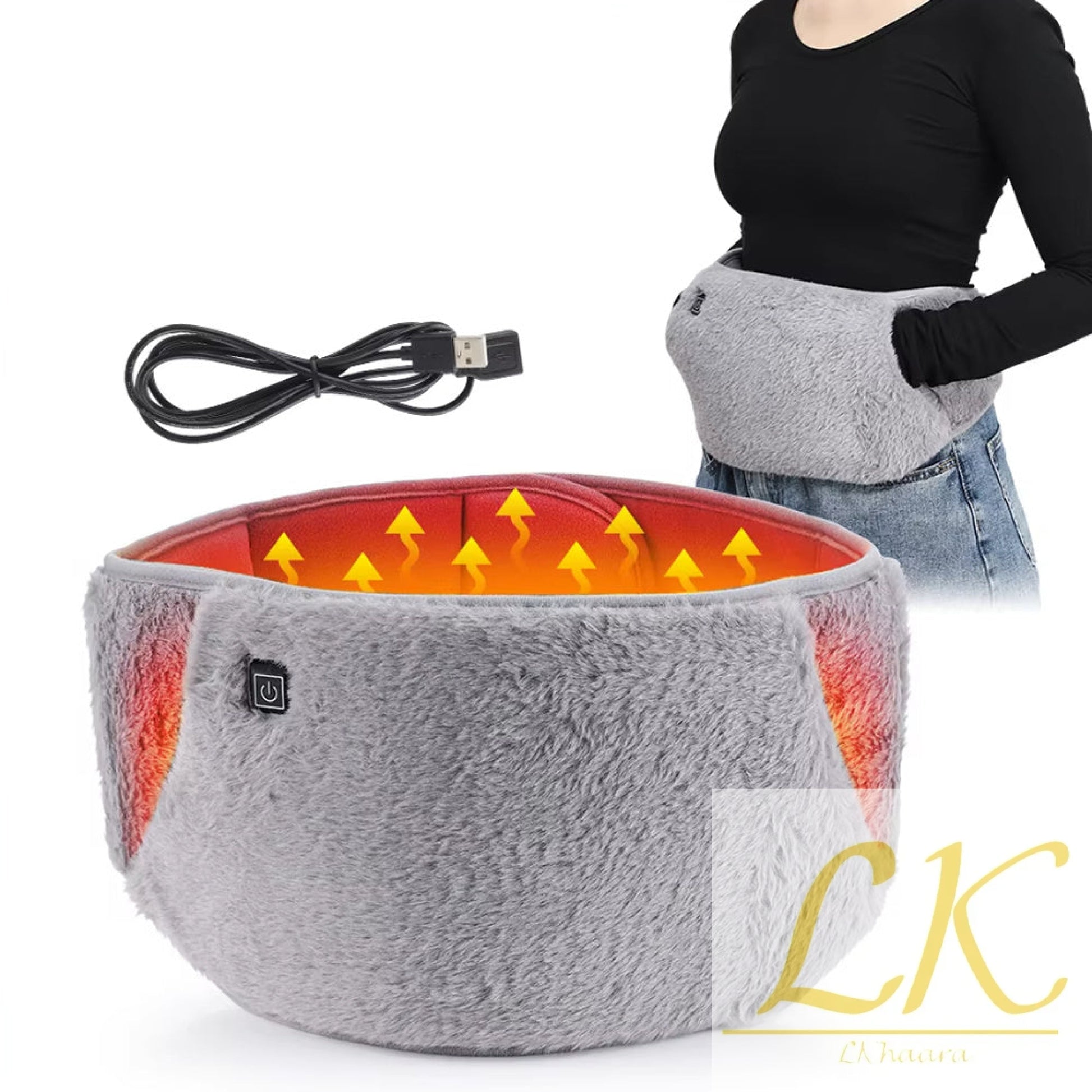 USB Powered Heating Waist Belt – Luxurious Warmth & Menstrual Pain Relief Anywhere